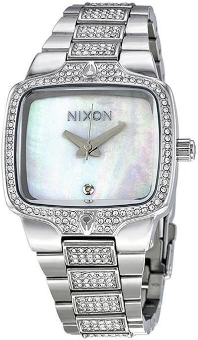 NIXON SMALL PLAYER Women’s NXA300710 Mother-of-Pearl and Crystal Ladies Watch