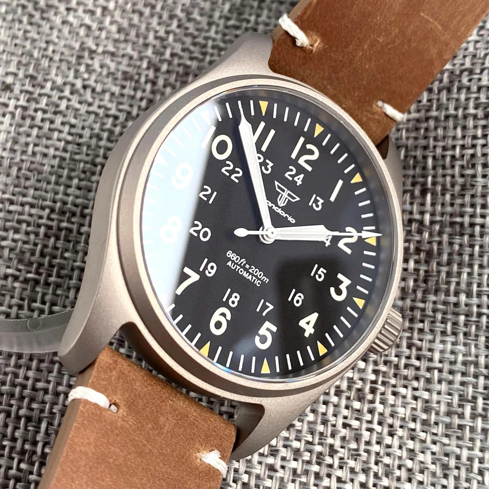 New 39mm Titanium Automatic Diver Men Watch For Japan NH35 Sapphire Glass 20ATM
