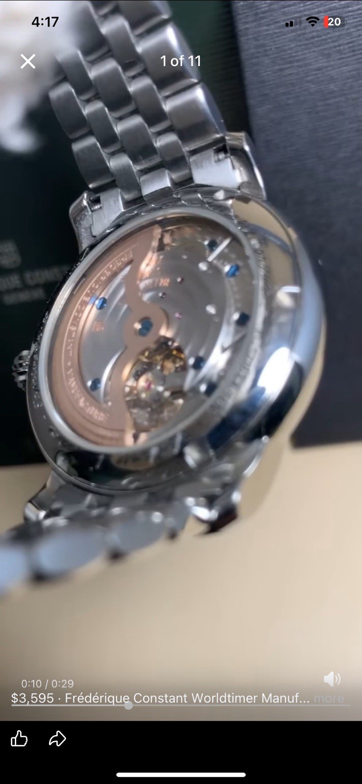 Frédérique Constant Worldtimer Manifacture Automatic FC718X4H4/6 Box&Papers