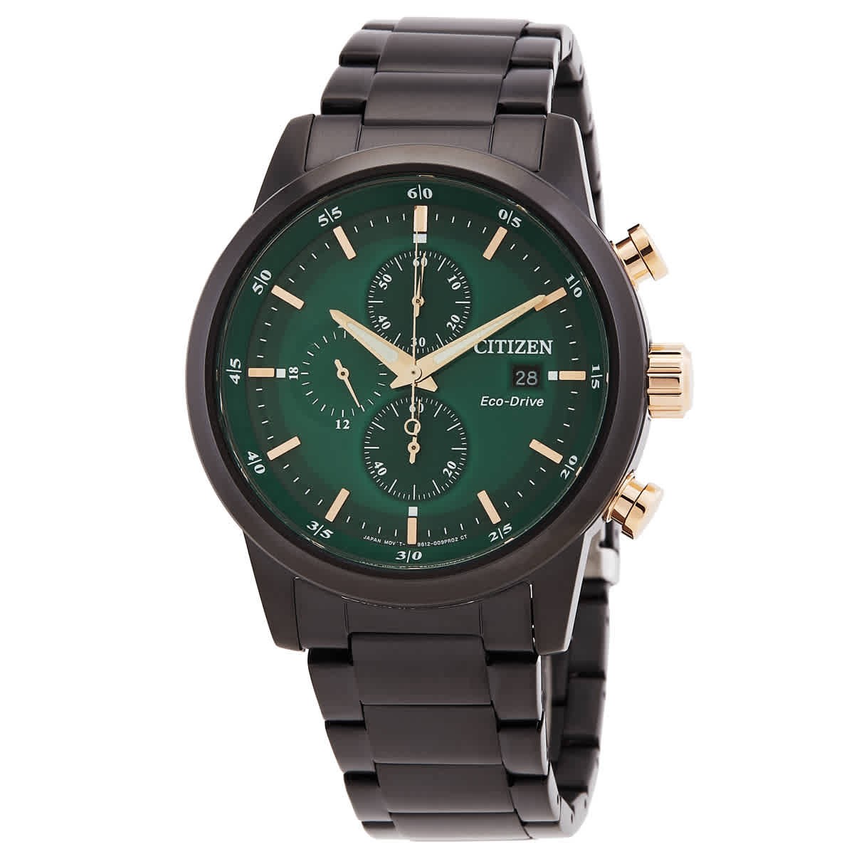 Citizen Chronograph Eco-Drive Green Dial Men’s Watch CA0746-85X