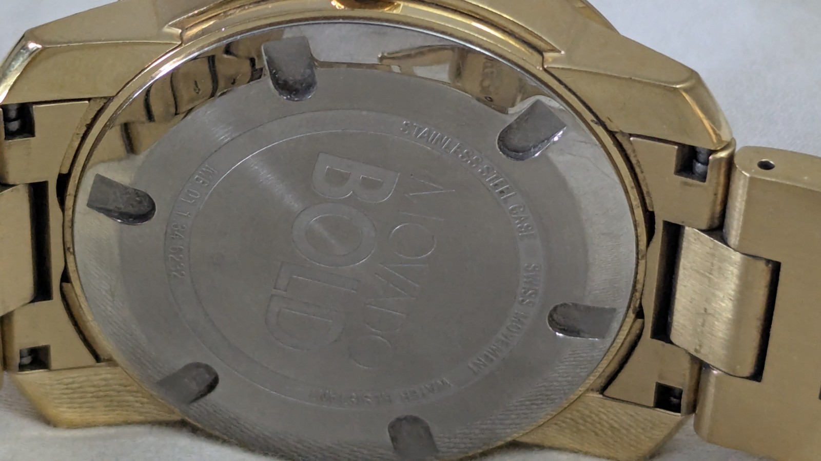 Movado Bold Gold tone 42.5mm with diamonds. Men’s Watch. See Description