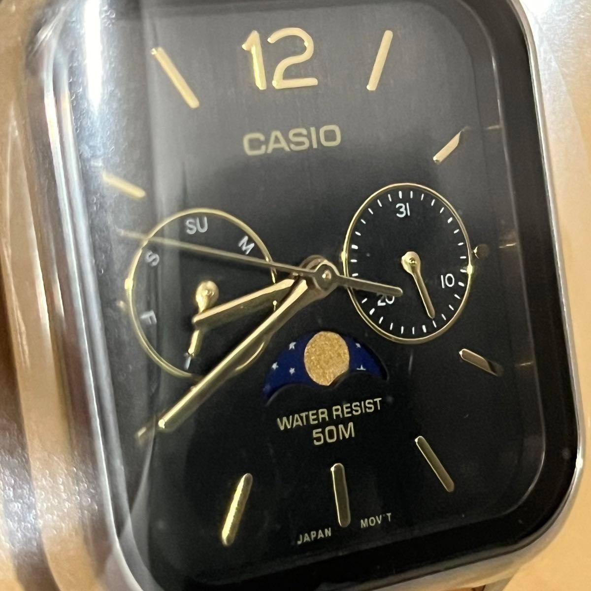 New CASIO MTP M305L 1A STANDARD MENS CASIO Analog Moon Waterproof Leather Strap