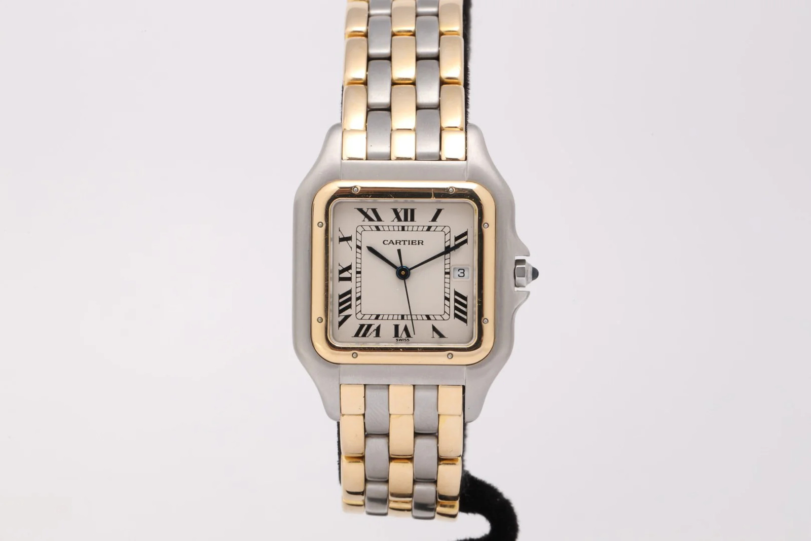 Cartier Panthere Jumbo 3 Row 187957 Stainless Steel & 18k Yellow Gold 29mm Watch