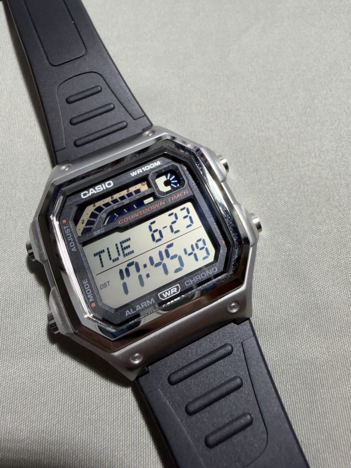 Casio WS1600H Custom Mod Stainless Steel Case Mineral Crystal Premium Build