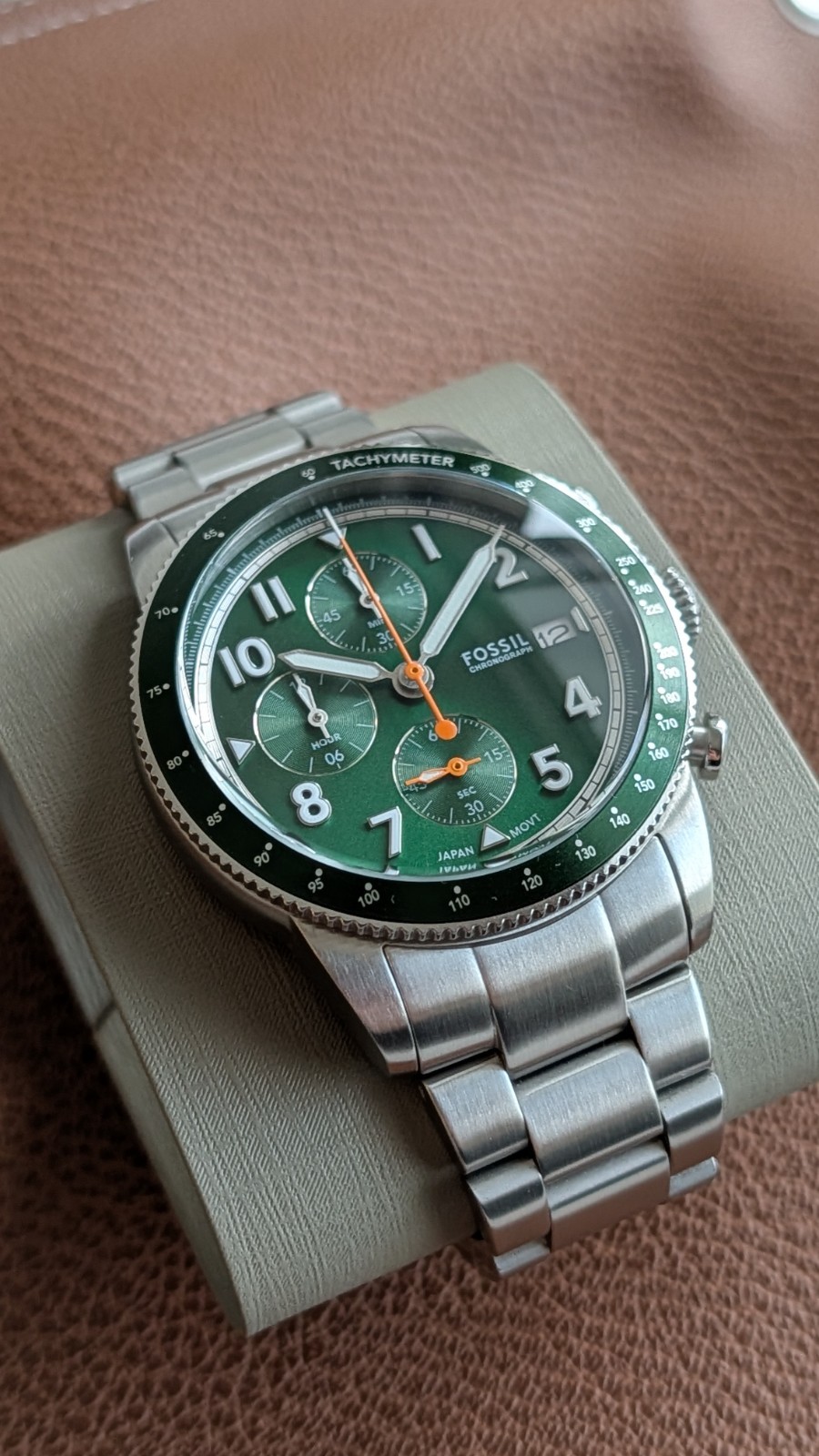 Fossil Sport Tourer Chronograph (FS6048) – Green Dial – Excellent Condition