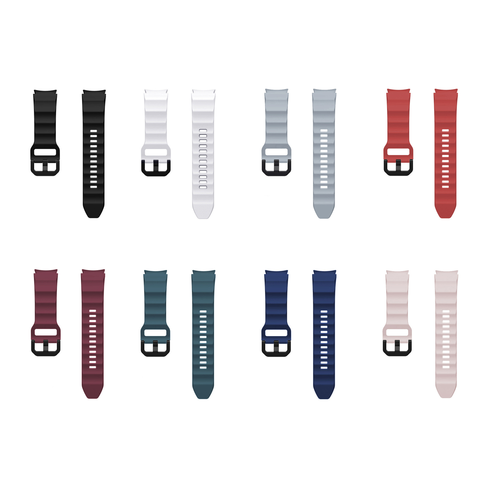 Samsung Rugged Silicone Watch Band Strap for Galaxy Watch 4 5 6 40/44/43/47mm