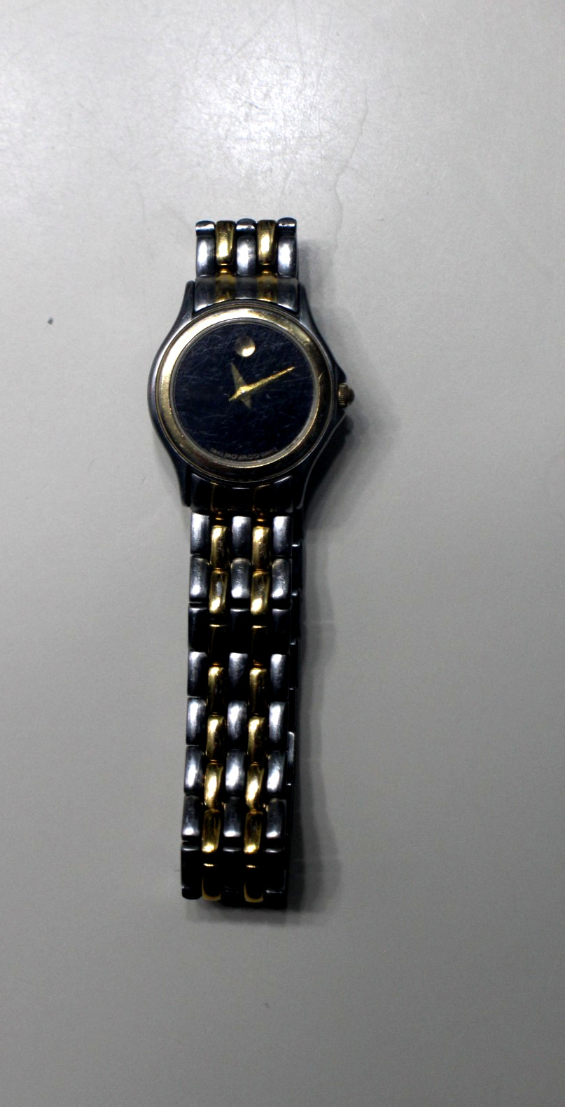 Vintage Swiss MOVADO Museum Two-Tone Ladies Quartz Watch 81-E4-9812