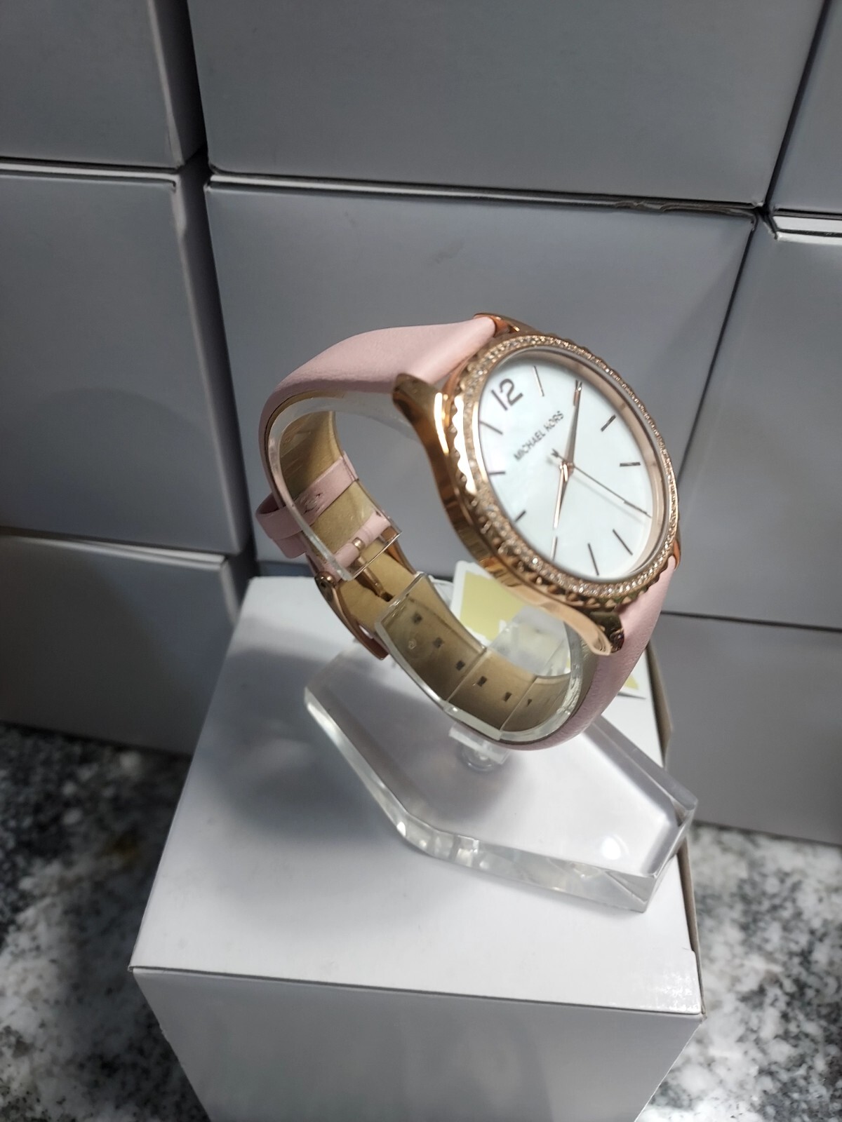 Michael Kors Layton Quartz White Mother of Pearl Dial Ladies Watch MK2909
