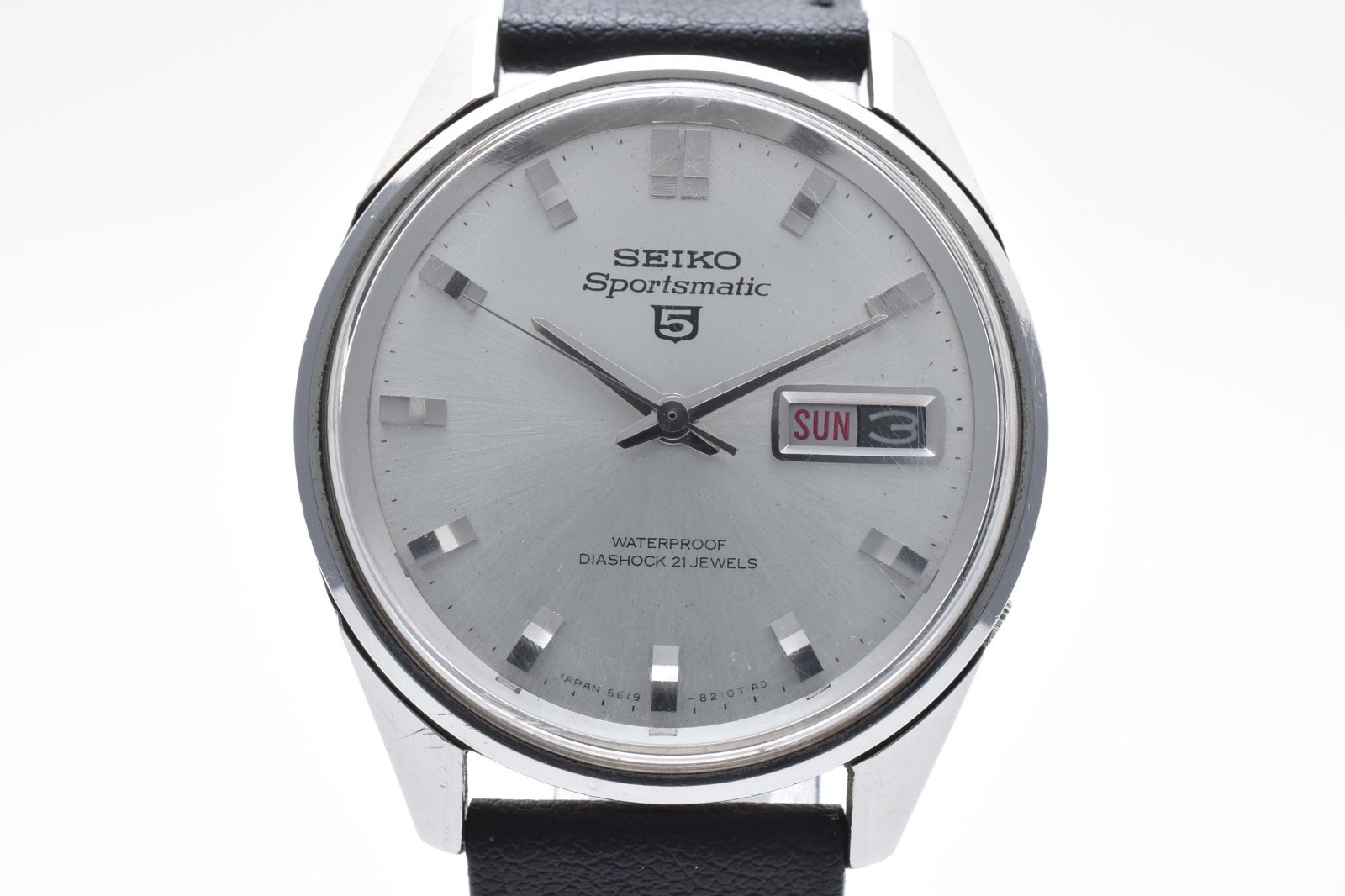 【EXC +5】 SEIKO 6619-8150 5 Sportsmatic Automatic 21 Jewels Silver Men’s Japan