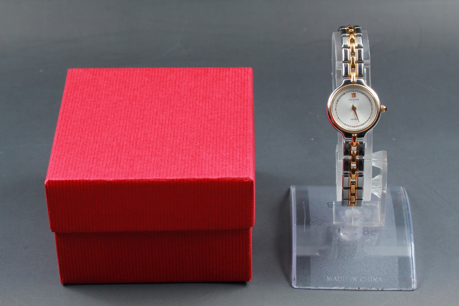 Vtg 1992 N MINT Seiko Exceline 1F20-0J20 Quartz Two-Tone Womens Watch From JAPAN