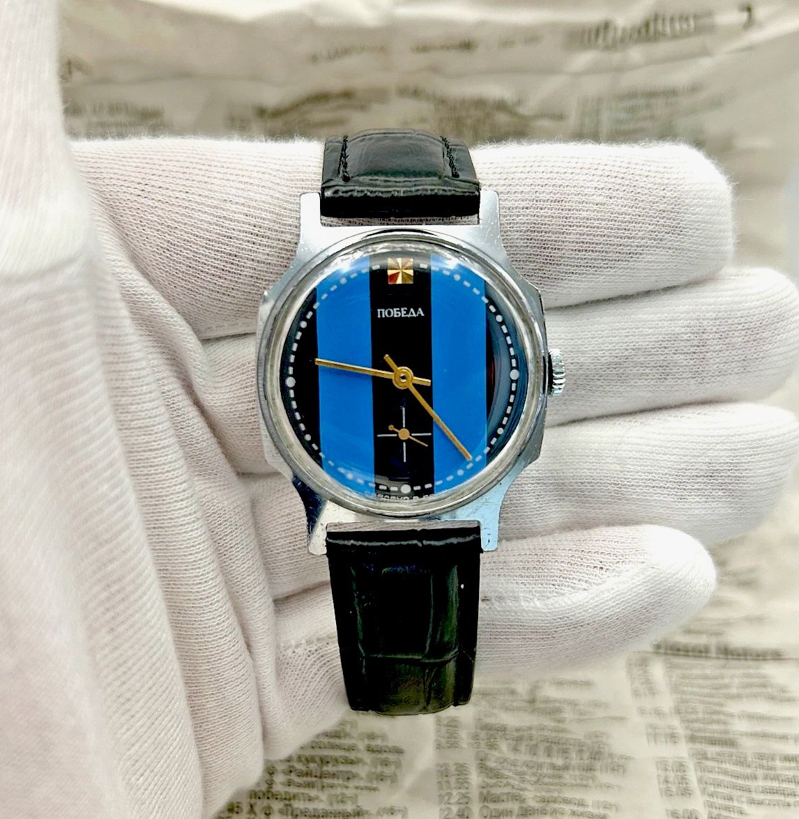Rare Vintage Pobeda (Победа) “Zebra” Mechanical Watch | ZIM 2602 | USSR