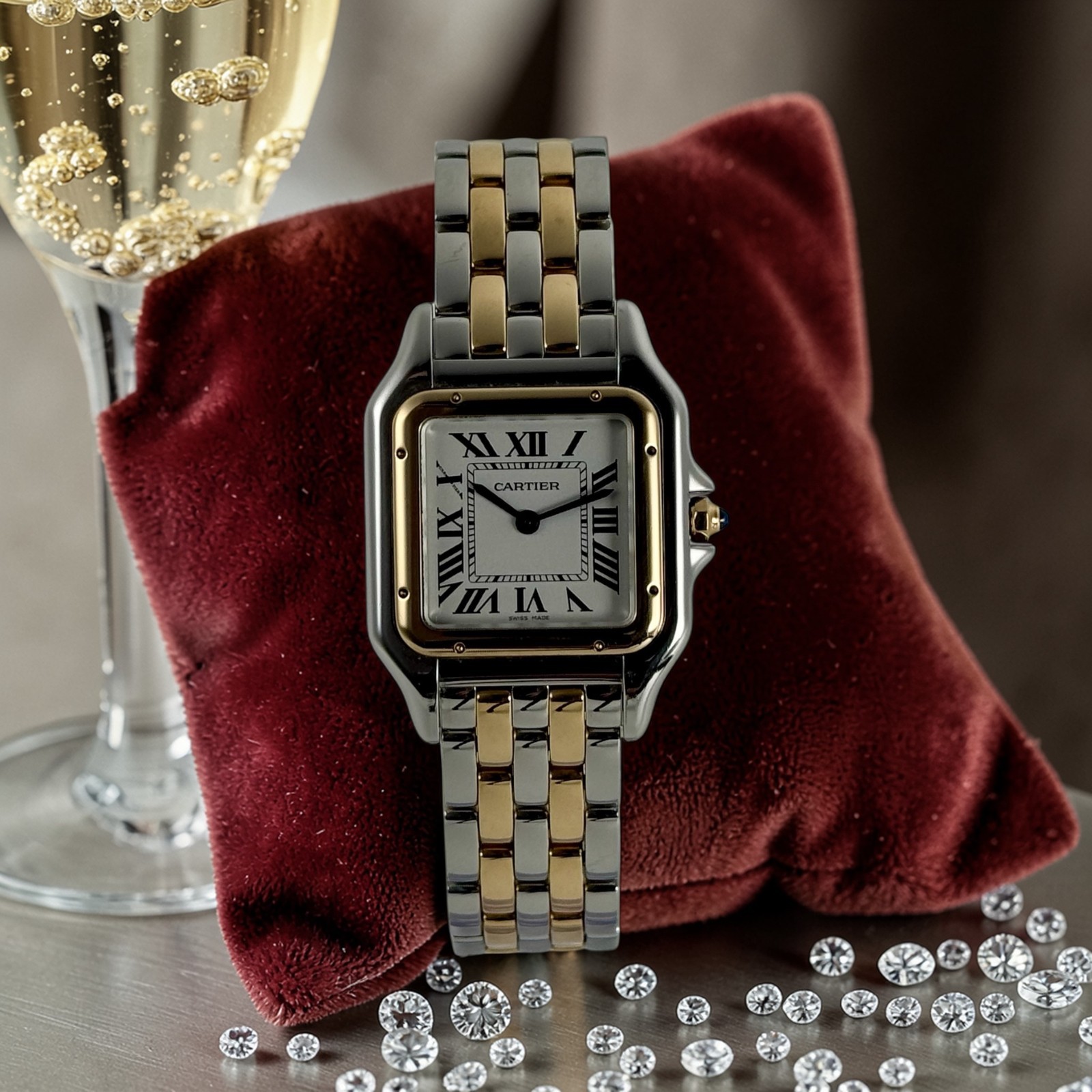 MINT 2025 Cartier Panthère W2PN0014 – “2 Row” Yellow Gold – Box Papers Warranty