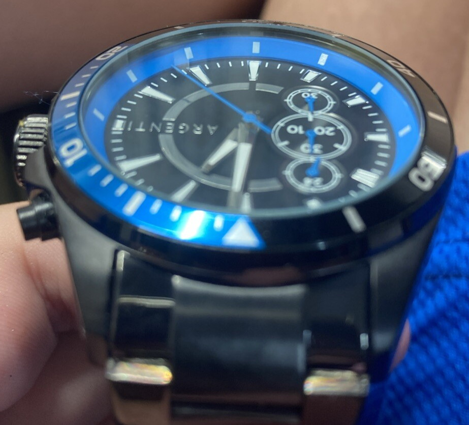 Argenti Chrono Black Blue Case Men’s Luxury Watch Gift Chrono Stylish Elegant