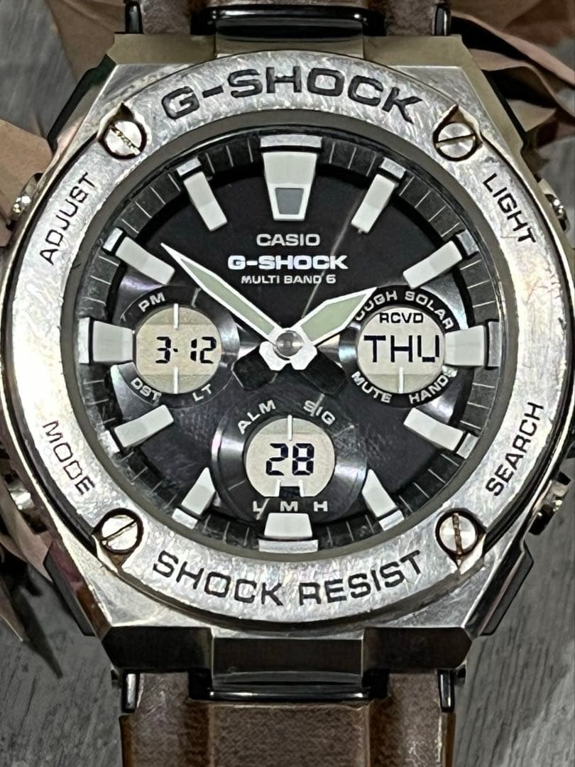 Casio G-SHOCK GSTW130L Solar Radio Wristwatch Timepiece Authentic Rare