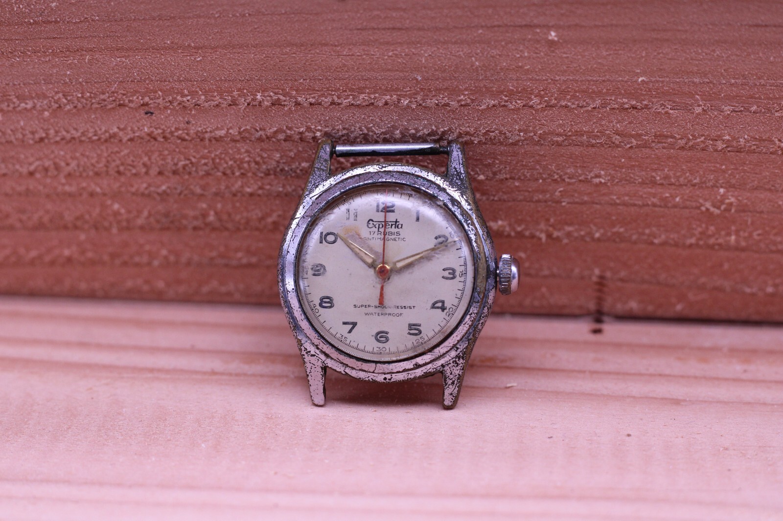 EXPERTA HERMANN BECKER HB 17j WRIST WATCH MILITARY 29.6mm 16.3mm LUG RUNS (GV)