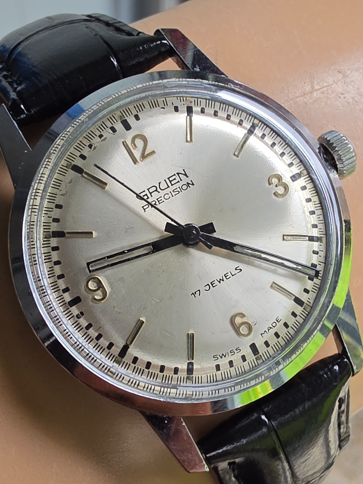 Vintage GRUEN men’s manual wind watch N510SS 17Jewels swiss 1960s
