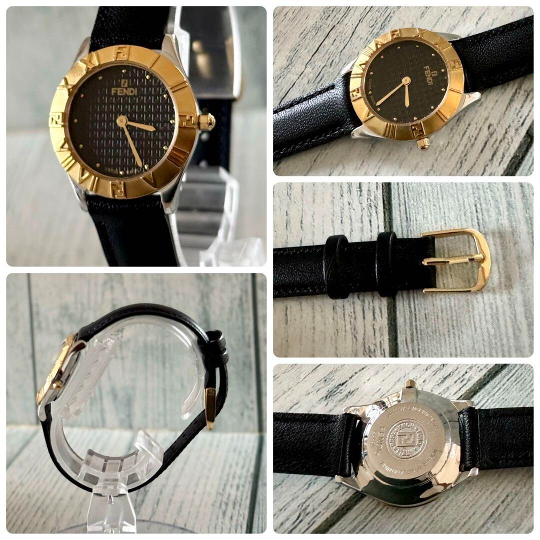 FENDI 2000L Ladies Watch, Black Rare Used From Japan Check description