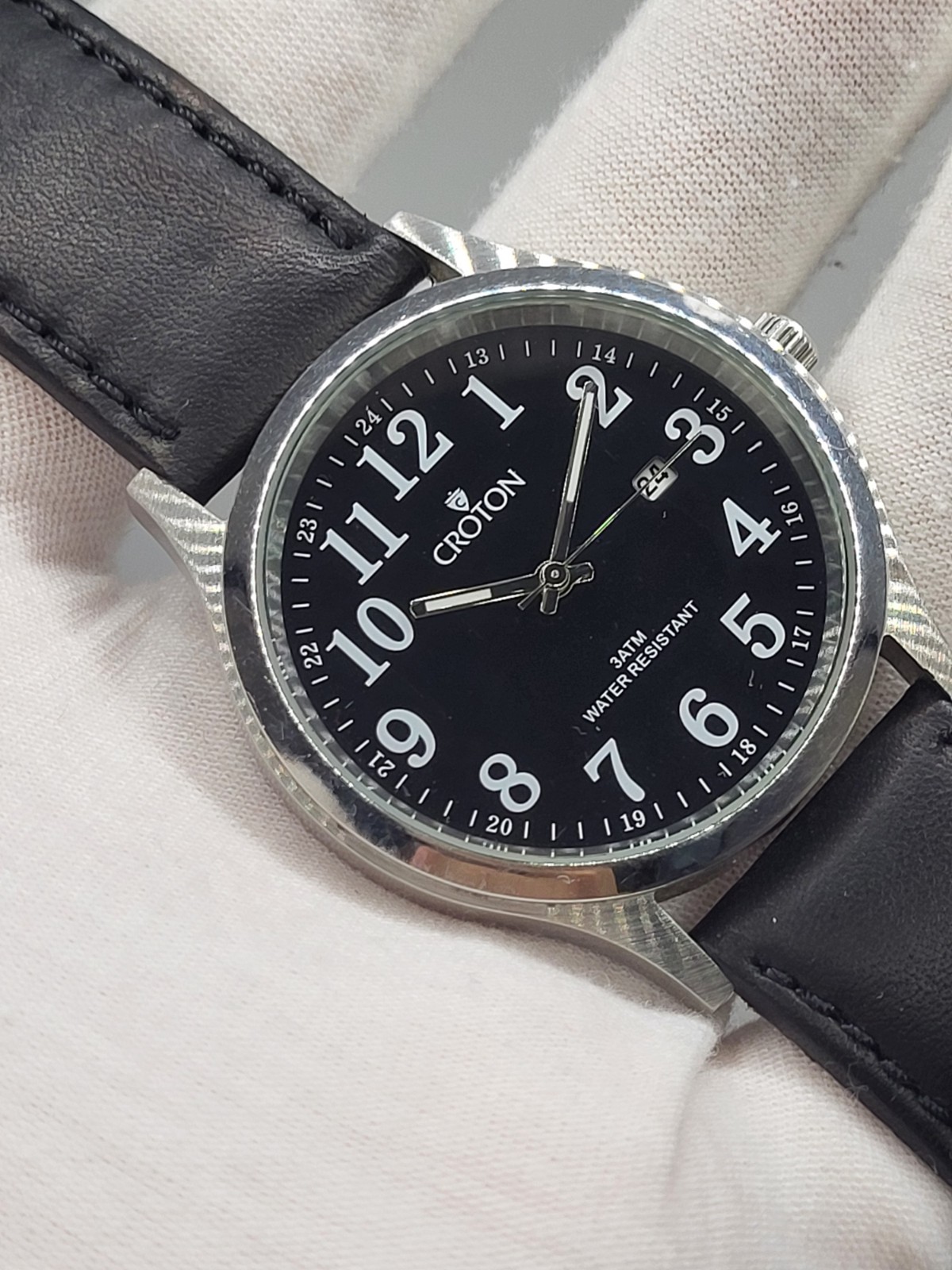 [NEAR MINT] Croton, 42 mm, Mens CN307396 Quartz, 12/24 Dial, Date Japan