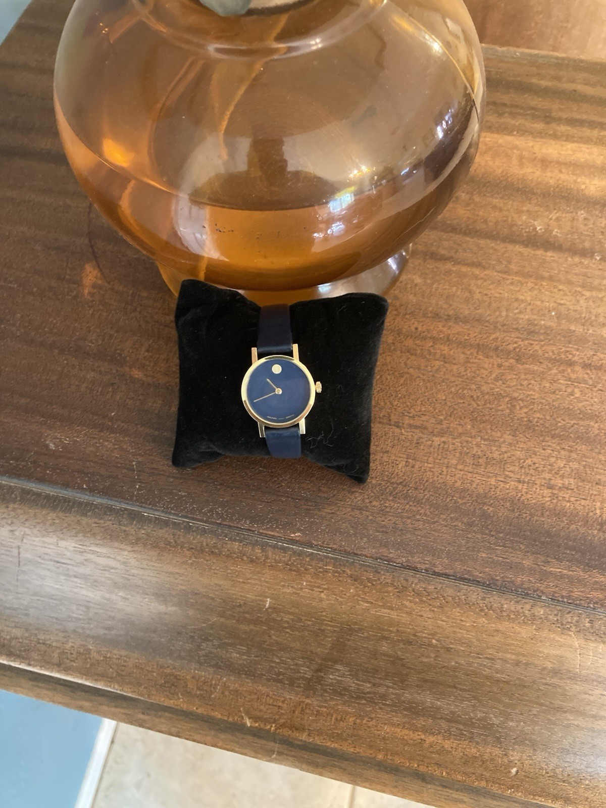 Vintage Movado Museum Blue Dial Zenith Watch – Gold Plated – Serviced