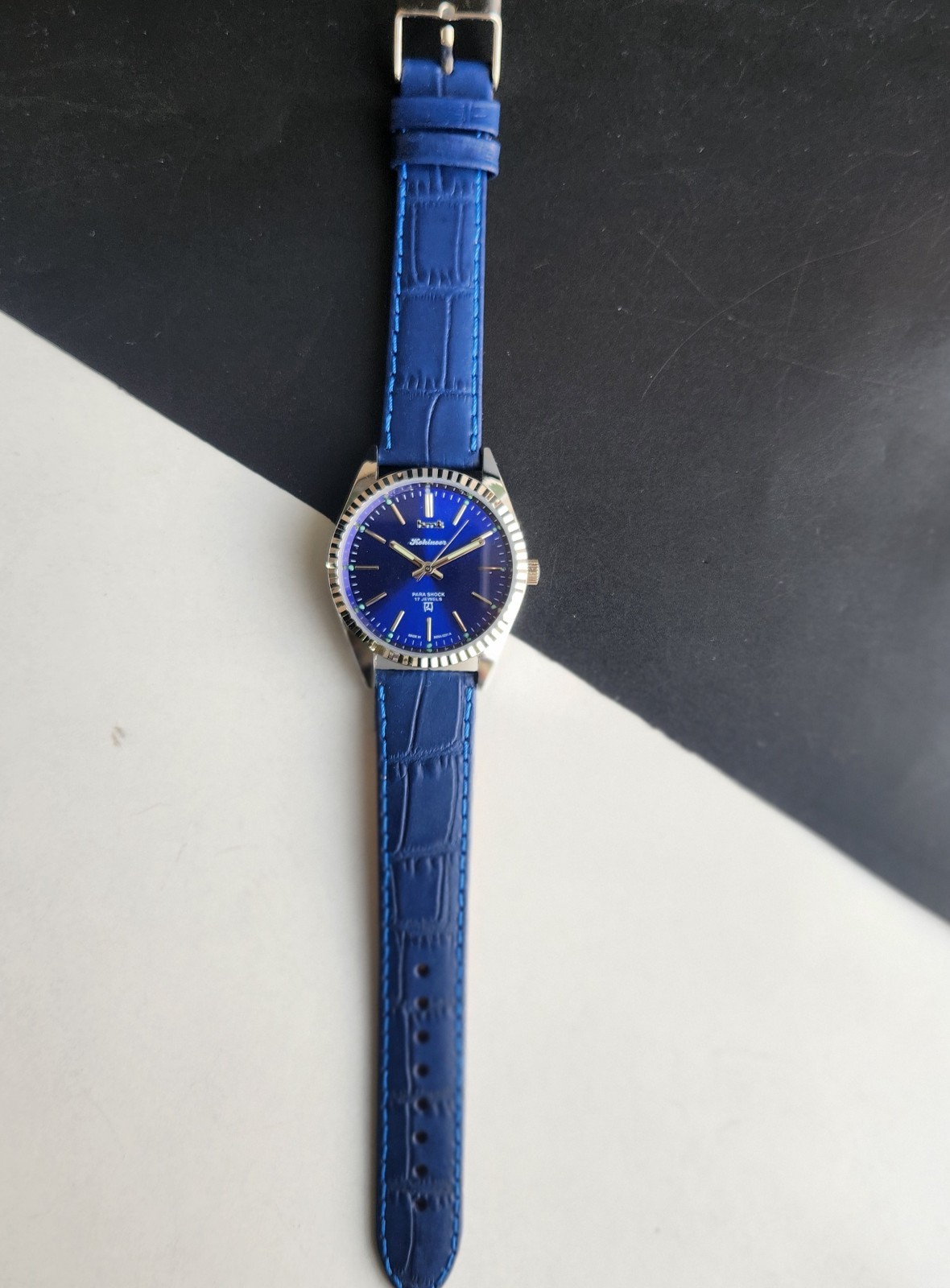 Vintage HMT Kohinoor Fluted Bezel Mechanical Hand Winding Wrist Watch A03