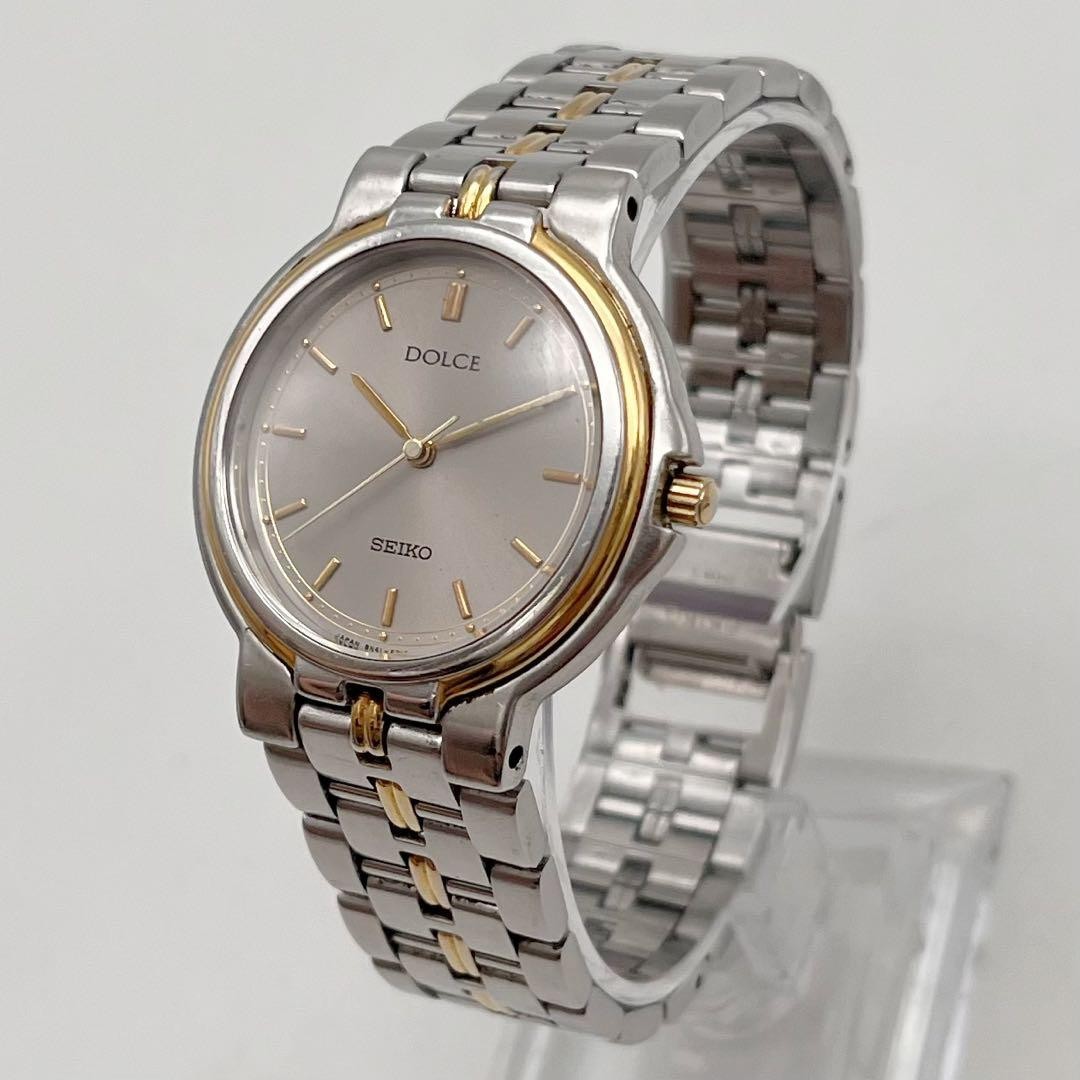 Seiko Dolce Round 8N41 6150 Quartz Watch Wrist 17.5cm 6.9in Case 33.4mm