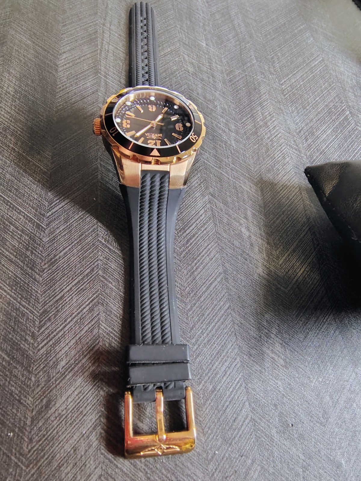 Ladie’s Invicta Angel Halo Watch 38mm Black/Rose Gold 40313