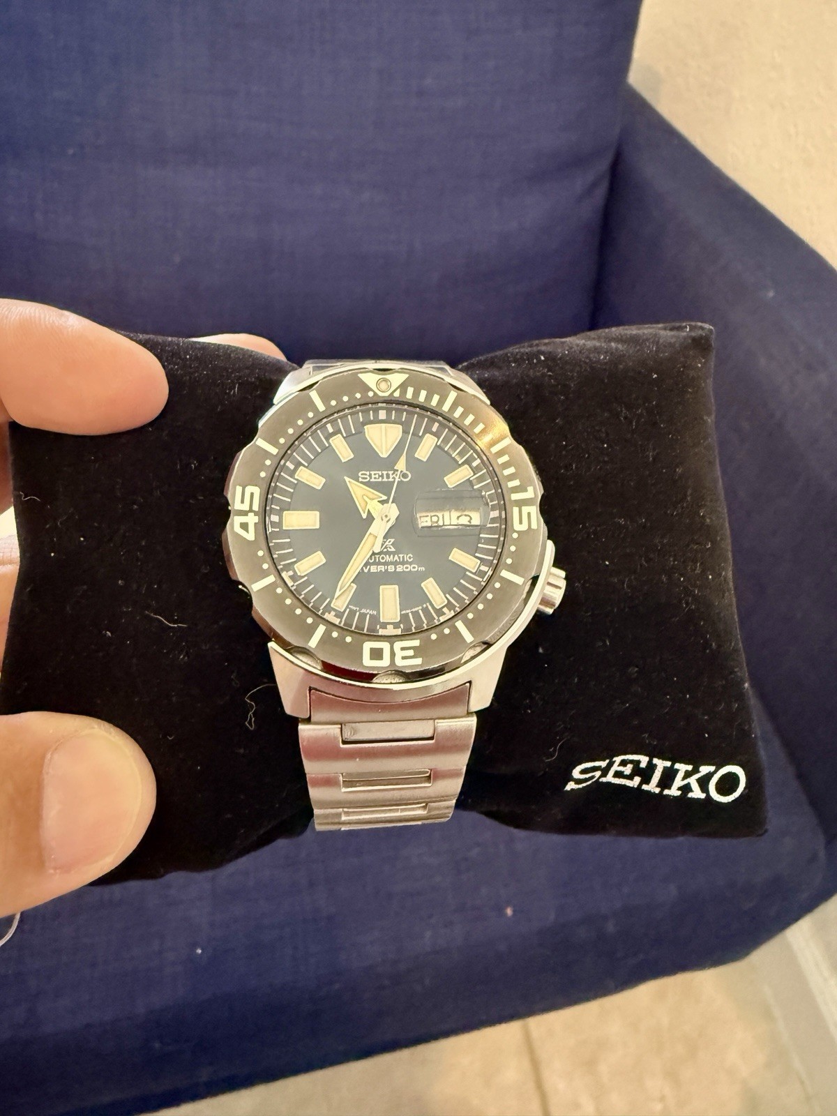 Seiko Monster SRPD25 – Prospex Automatic Diver 200m Blue Dial