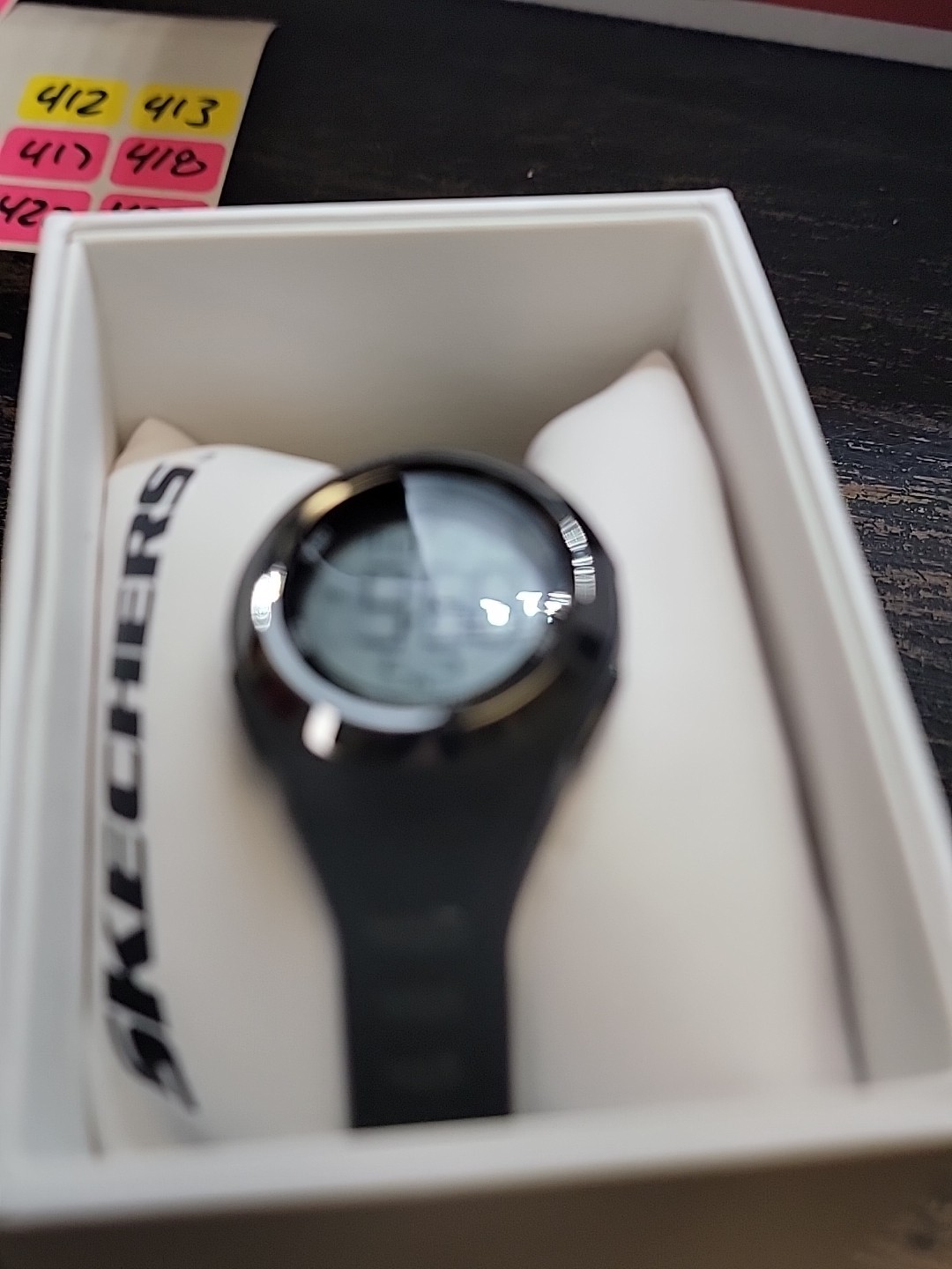 Skechers Tennyson Womens Digital Black Strap Watch Sr2063 Water Rest. New Nib