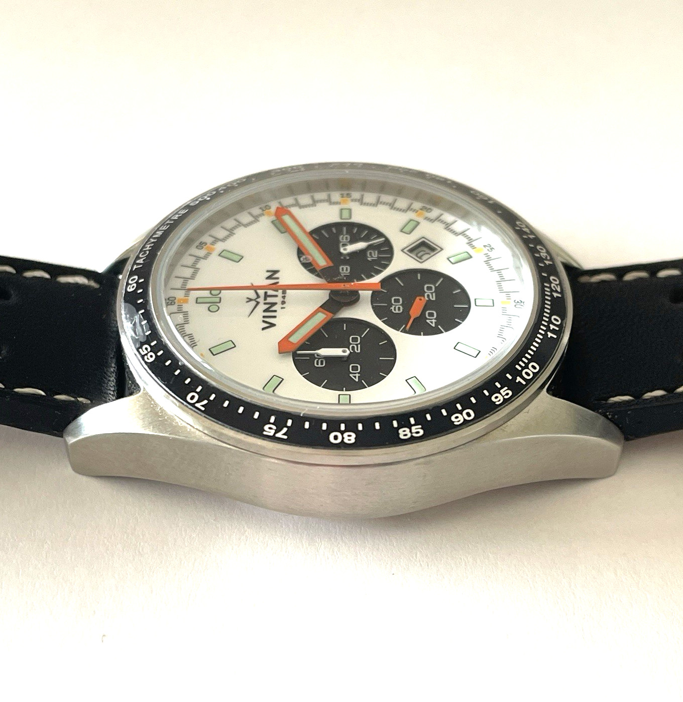 VINTAN CHRONOGRAPH QUARTZ STEEL WATCH NEW