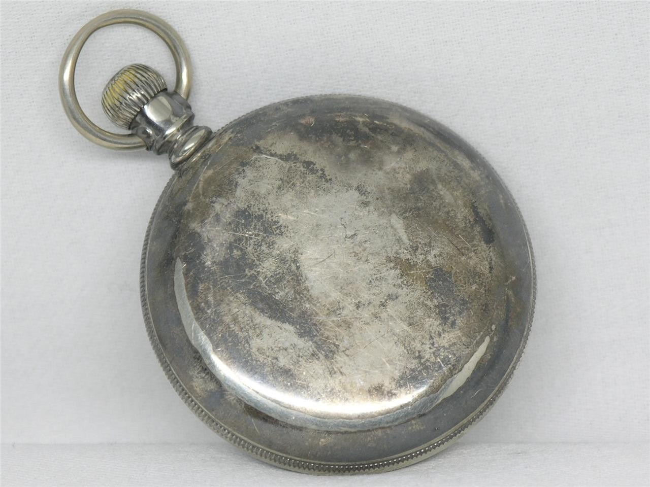 ANTIQUE 16S WALTHAM 1888 GOLD FOIL FANCY DIAL SILVER CASED POCKETWATCH, SERVICED