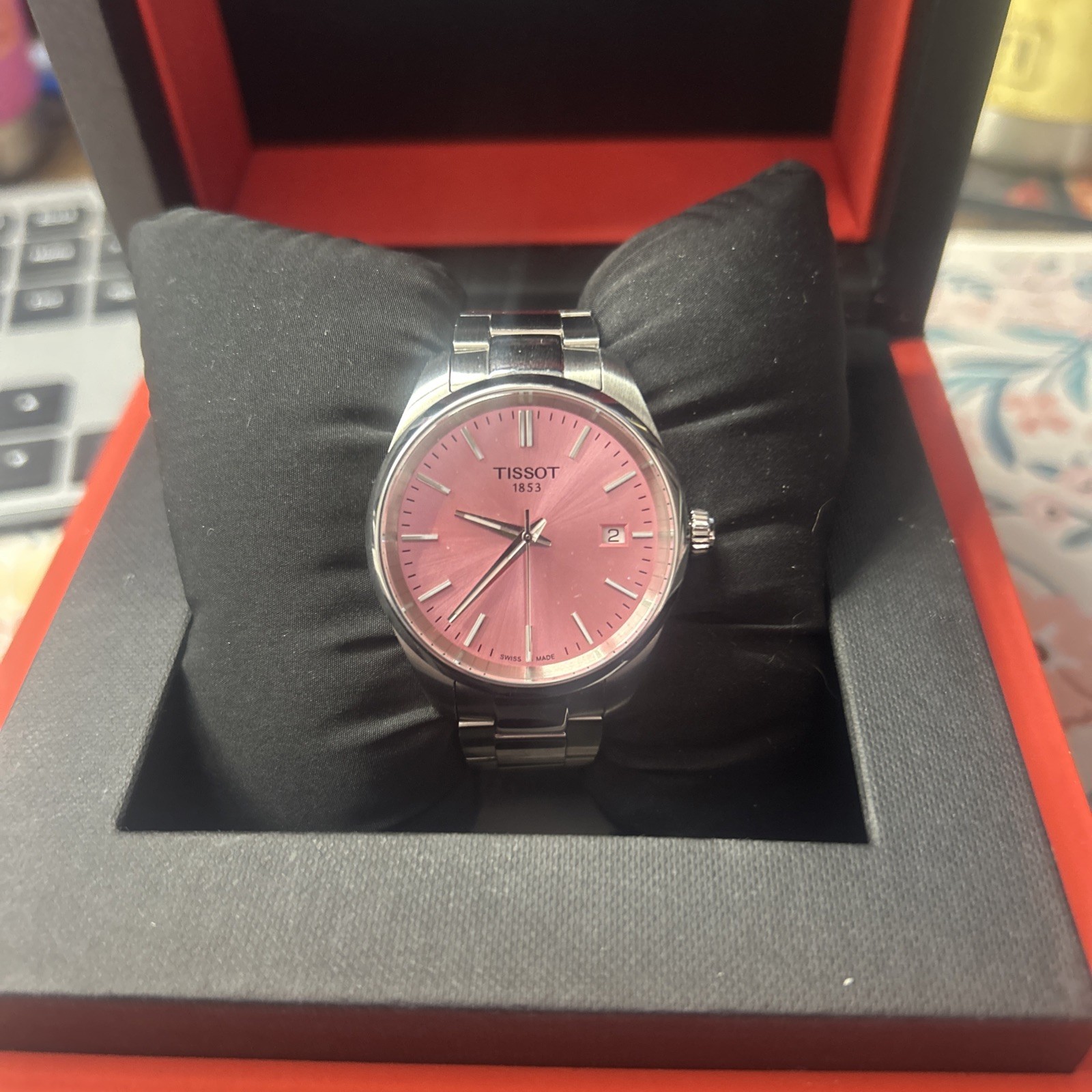 Tissot PR 100 T150.210.11.331.00 Pink Dial 34 mm Steel Quartz Watch
