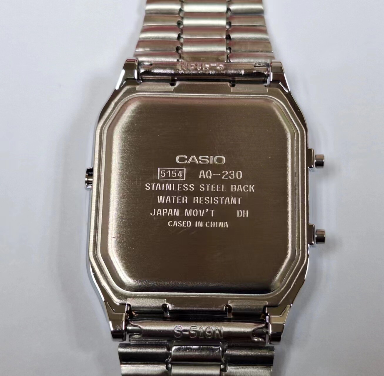 CASIO AQ-230A-2A1 Retro Vintage Blue Dual time Stainless Steel Band Watch