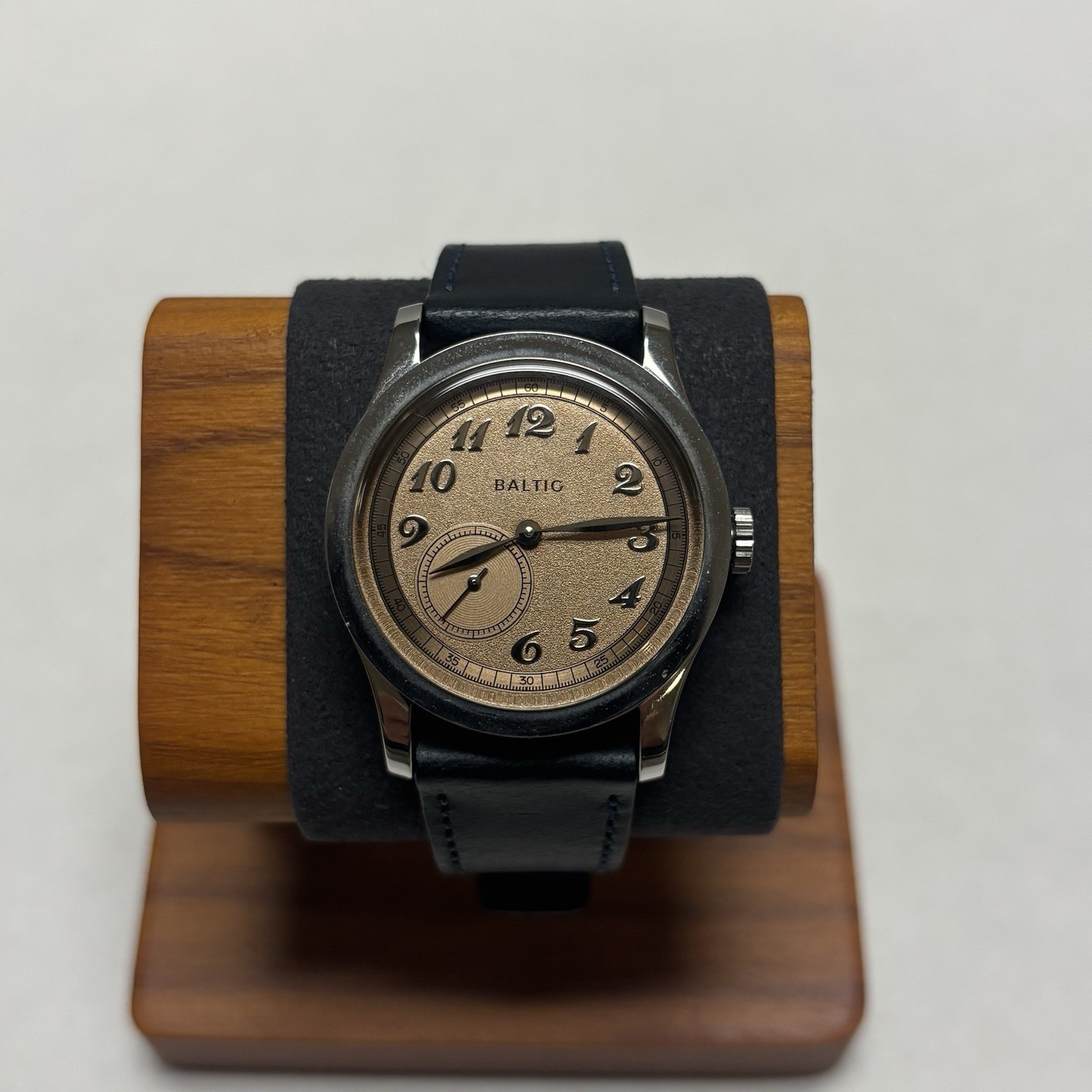 Baltic MR01 Micro-Rotor Automatic Salmon Dial Watch Box + Papers Full Set