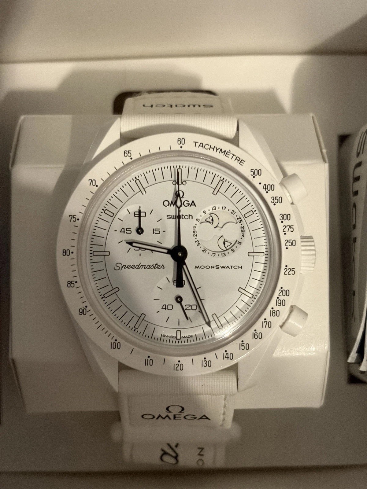 OMEGA X SWATCH SpeedMaster MoonSwatch MISSION TO MOONPHASE-FULL MOON AUTHENTIC!