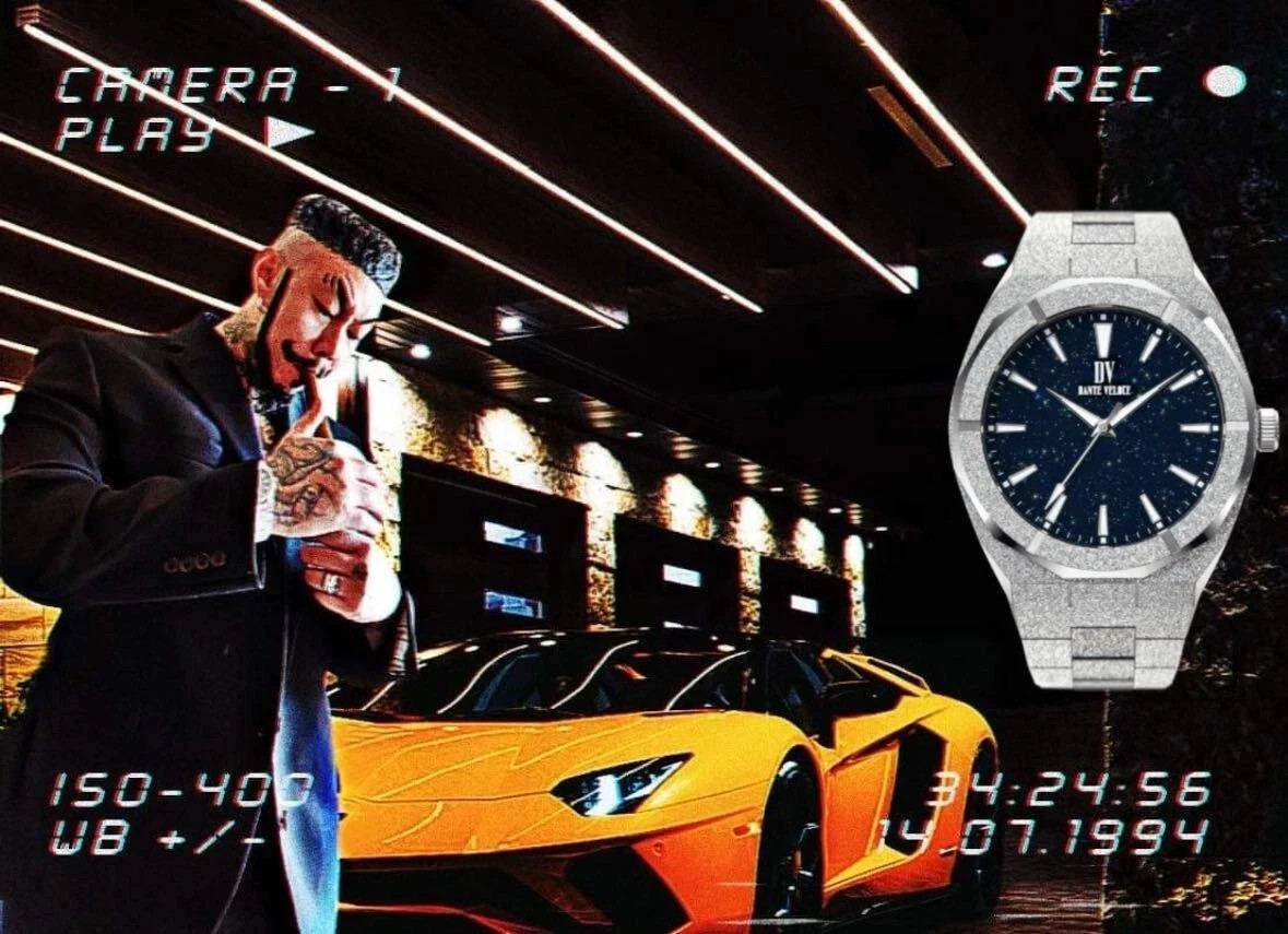 DANTE VELOCE ZION V-SERIES Silver Automatic Watch on STRAP – LIFETIME WARRANTY