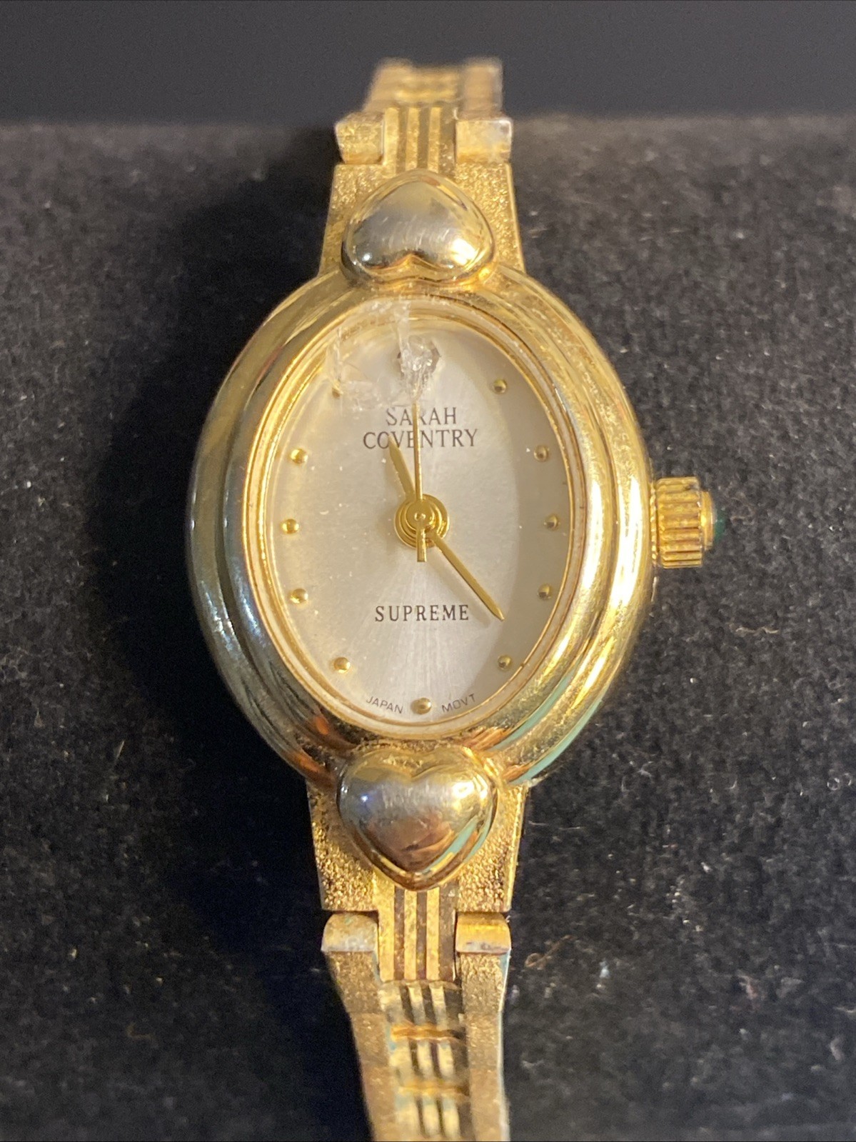 SARAH COVENTRY Supreme LSS700T Gold Tone Women’s Watch New Battery