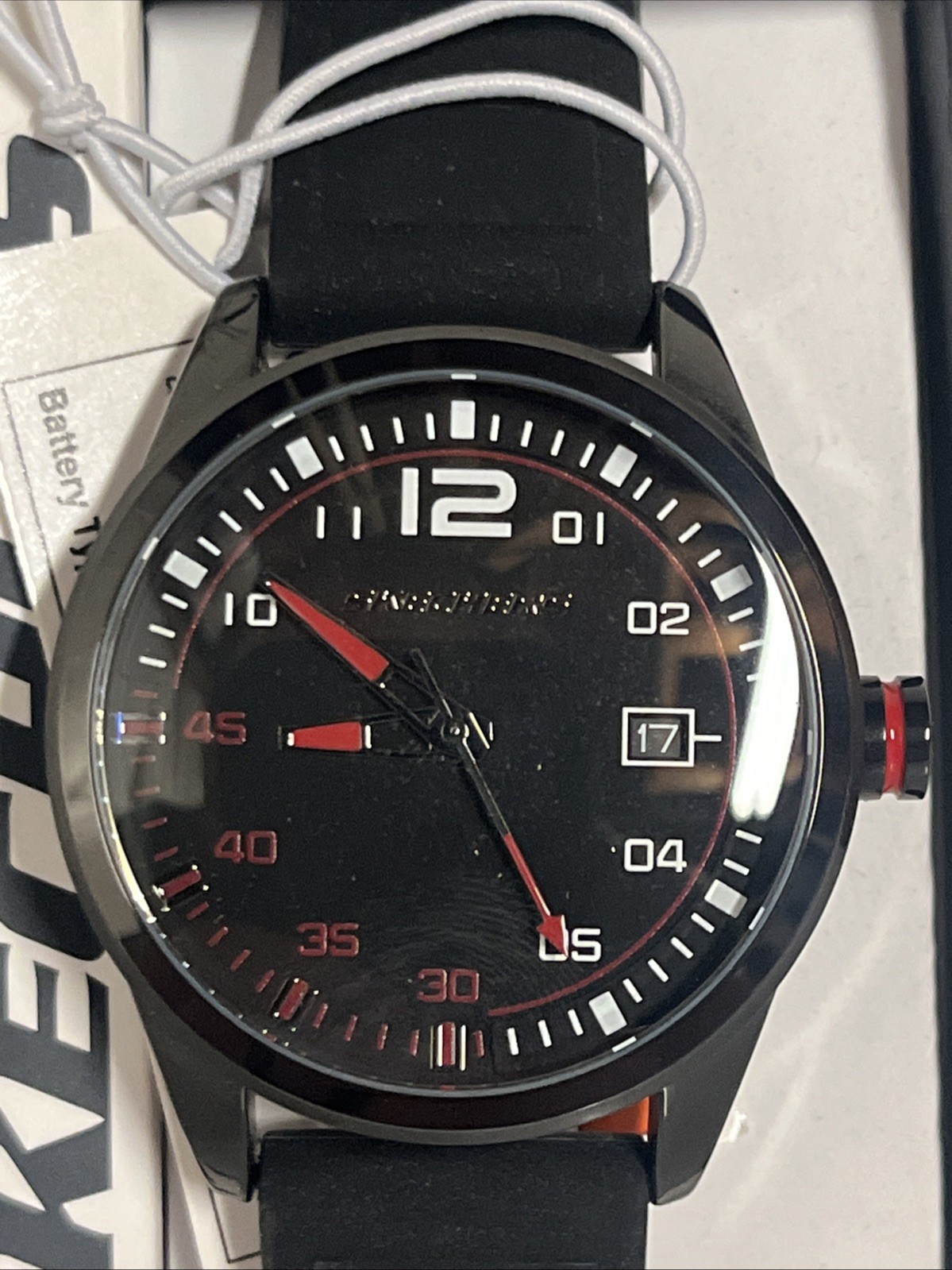 Skechers Men’s 45mm Analog Watch Black SR5076W Quartz with Date- New