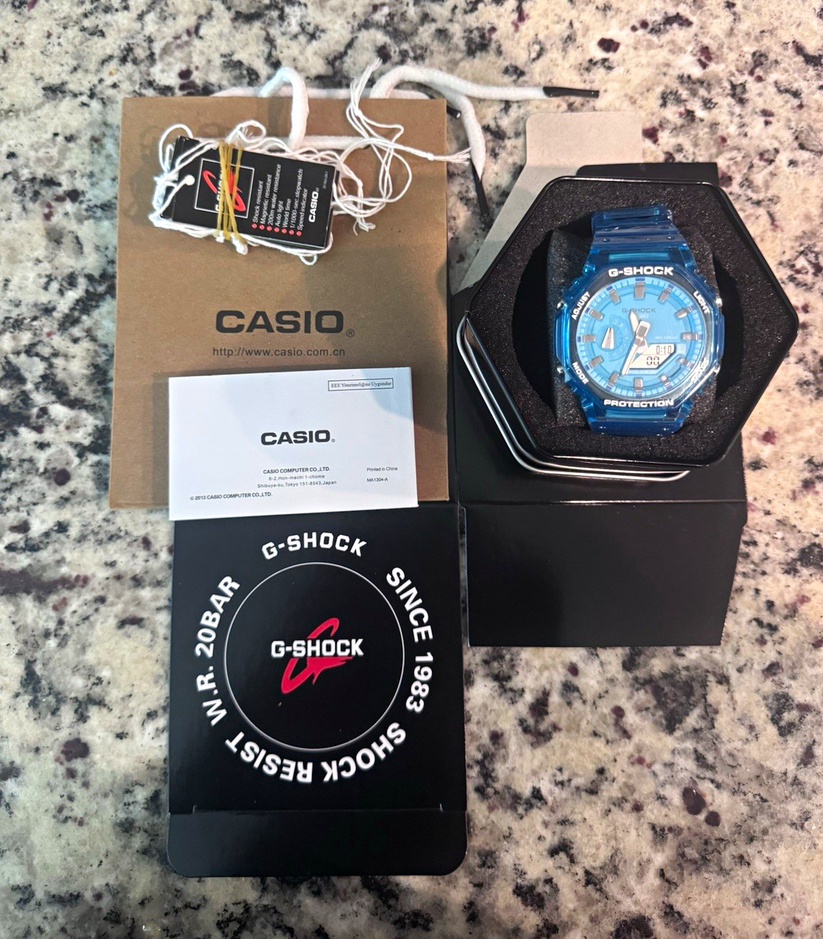 Blue Band Shock Resistant w/box and papers