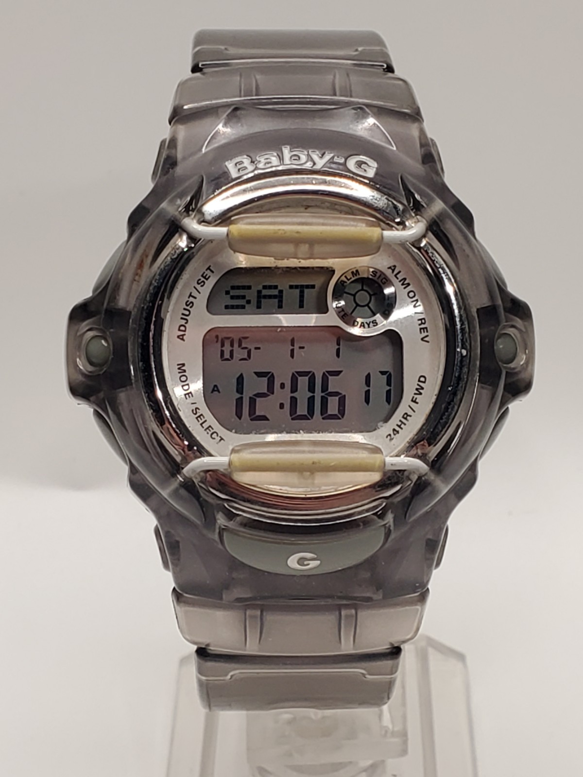 Vintage Casio Baby-G BG-169R Smoke Gray Digital Watch Module 3252 *New Battery*