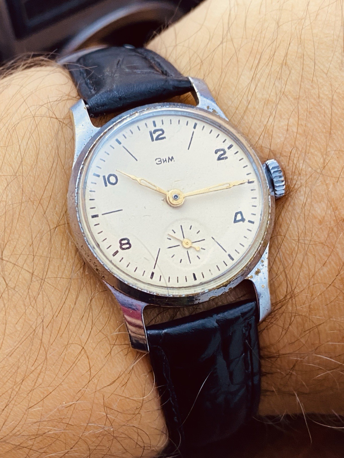 Watch ZIM Pobeda 2602 Original Dress Watch Washer Vintage Soviet USSR #6774