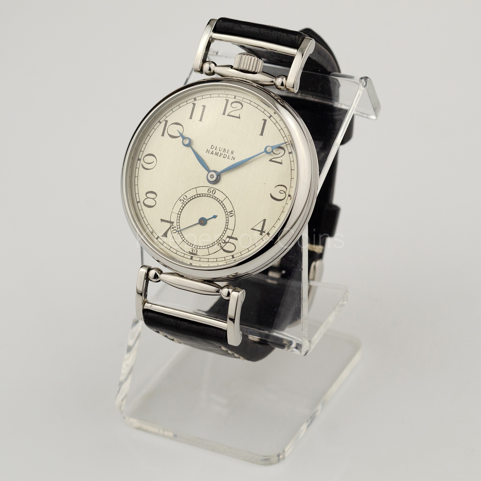 MENS WRIST WATCH USA VINTAGE HAMPDEN 12 SIZE MOVEMENT MARRIAGE WATCH CUSTOM MADE