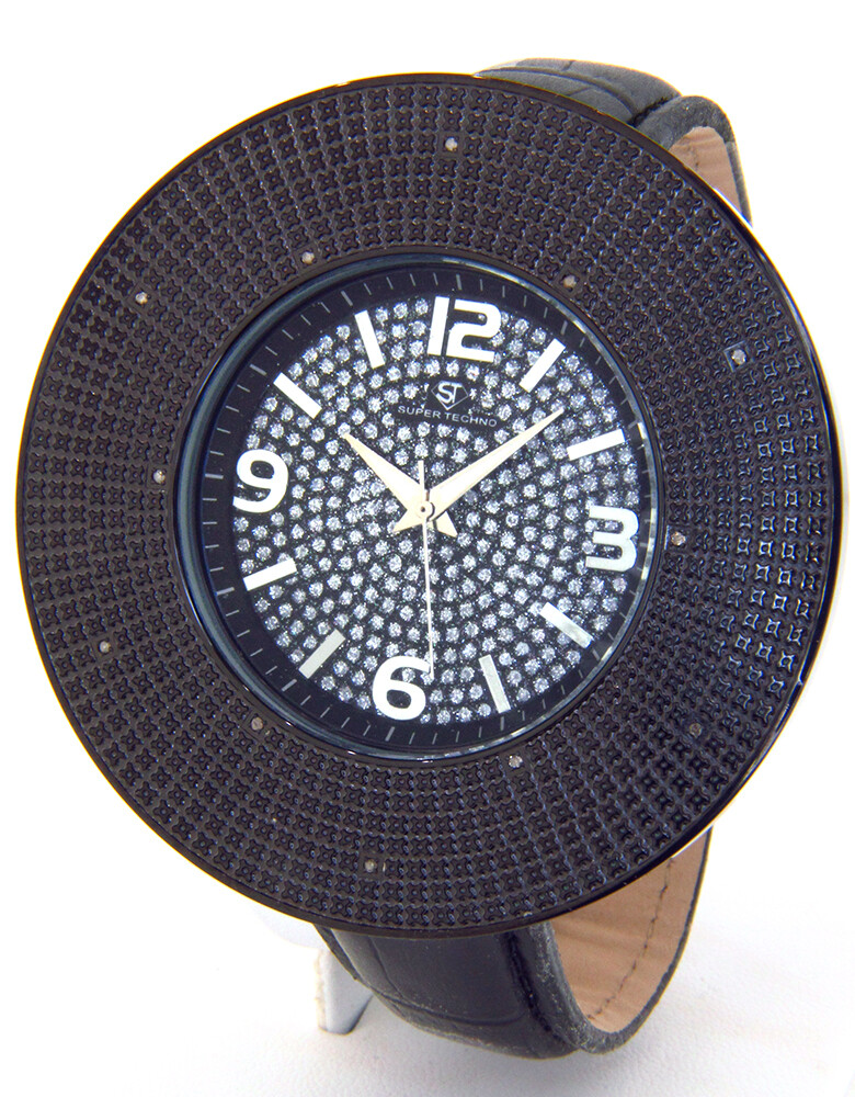 NEW SUPER TECHNO BY JOE RODEO MENS DIAMOND WATCH KING MASTER JOJINO BIG BEZEL