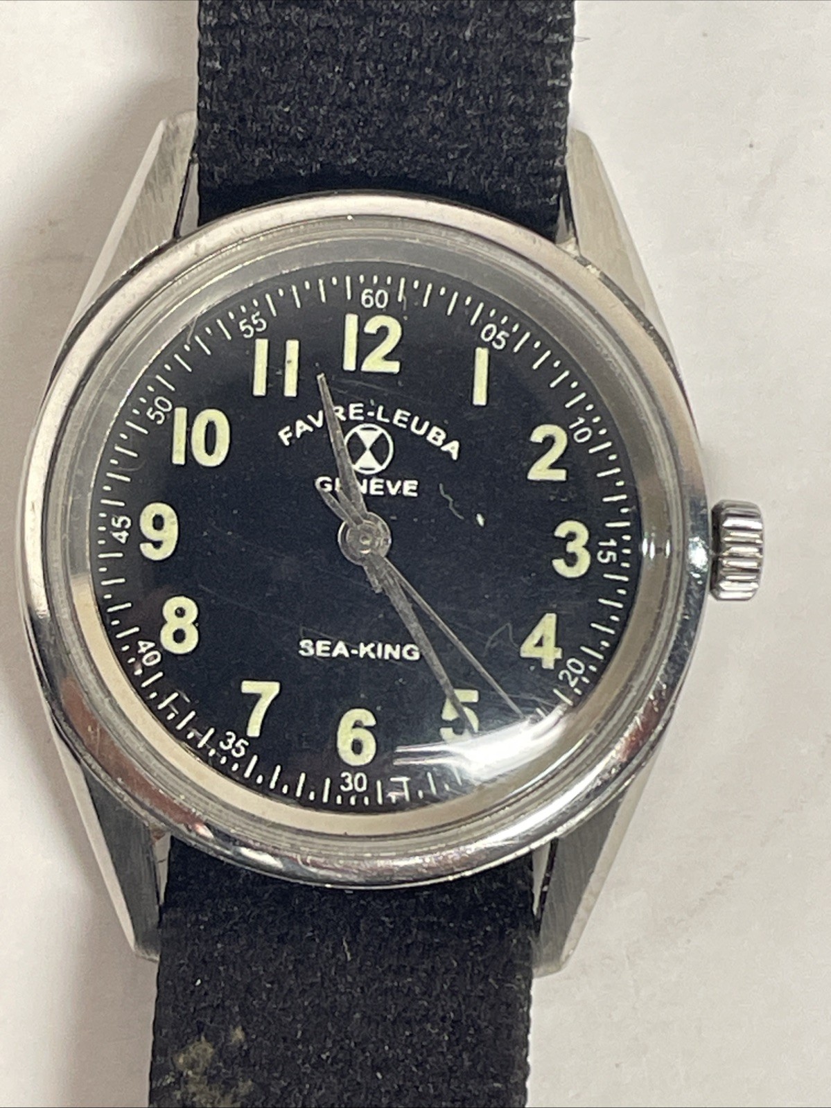Vintage Favre Leuba Sea King Swiss Watch Hand Winding Water Resistant Unisex