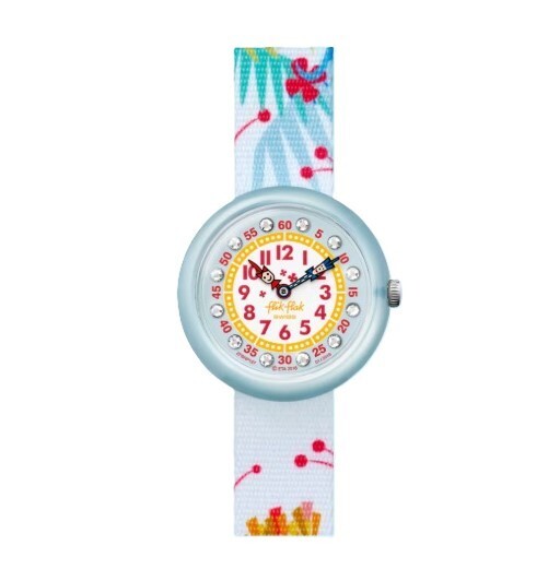 FLIK FLAK TROPICAL FUN Kids Wristwatch – FBNP127 – Multi – NIB