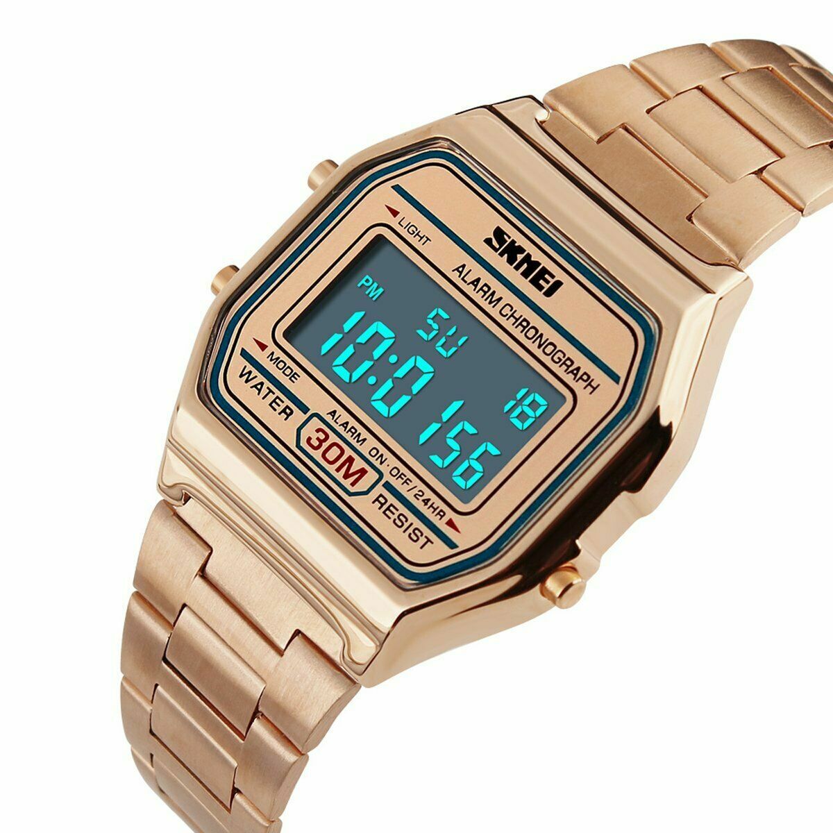 30M WATERPROOF F-91W SPORT ALARM CLASSIC DIGITAL RETRO WATCH GOLD BLUE BLACK