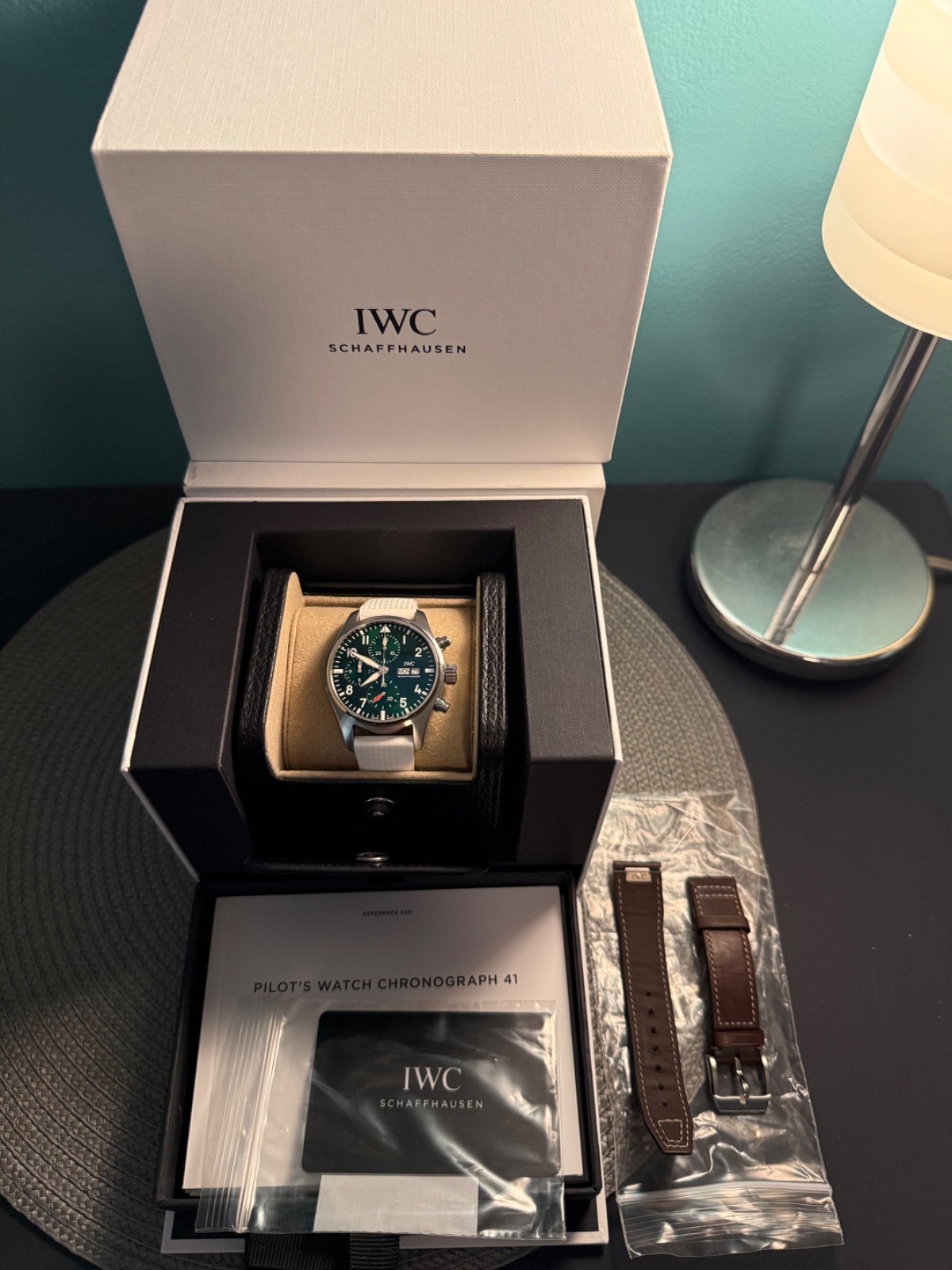 IWC Pilot’s Watch Green Men’s Watch – IW388103 New with warranty until Mar 2034