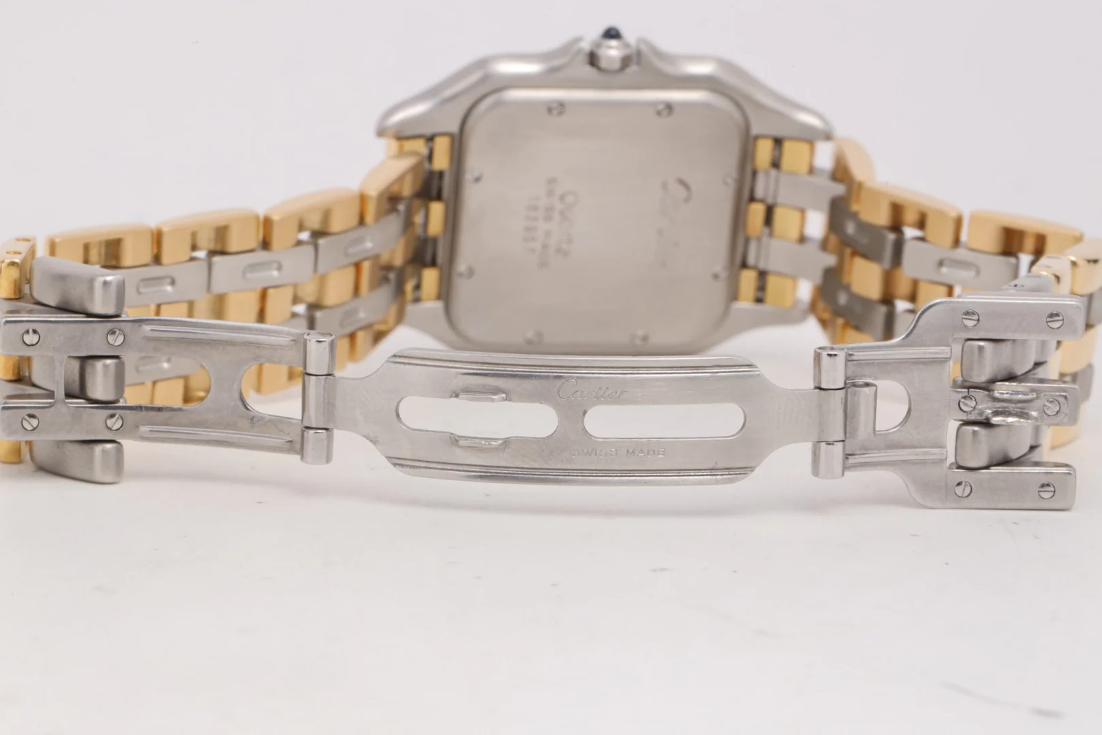 Cartier Panthere Jumbo 3 Row 187957 Stainless Steel & 18k Yellow Gold 29mm Watch