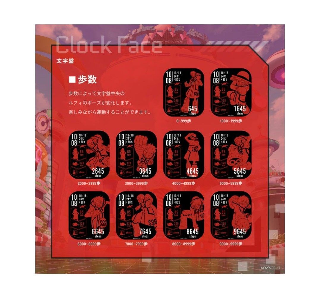 ONE PIECE Luffy GARRACK Smart Watch New Sealed iOS Android Japan Official
