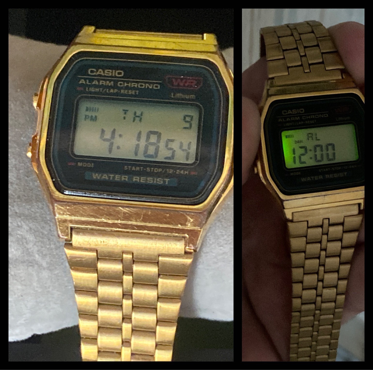 Vintage CASIO Watch A159WGE (593) Men’s 36mm Digital Gold Case Bracelet