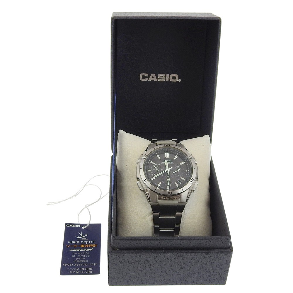 CASIO Wave Ceptor Multi Band 6 WVQ M410D 1AJF Wristwatch SS Solar Radio Controll